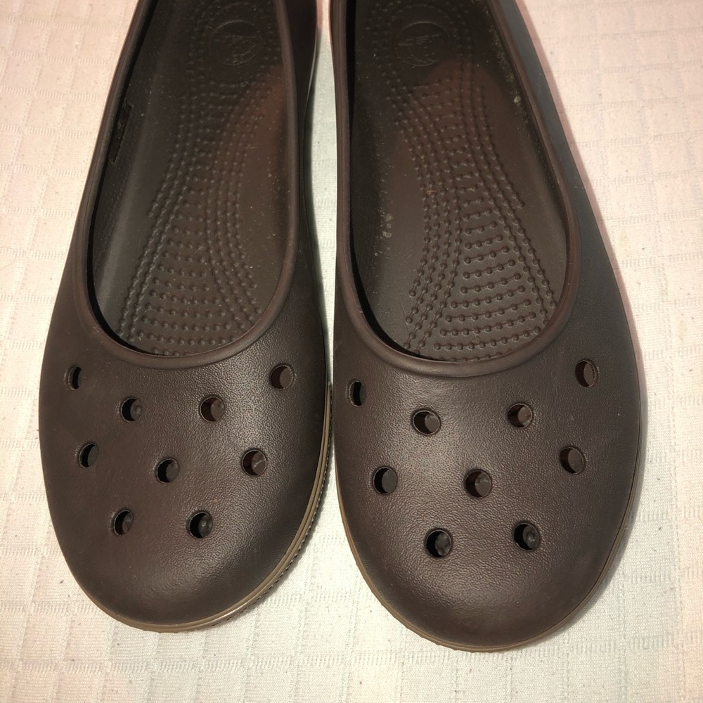 Brown Flat crocs